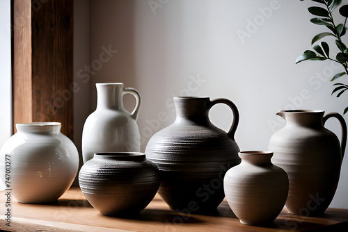 A small collection of pottery and ceramic items captured in various settings and lighting, showcasing their beauty and craftsmanship, cozy home decor to wellness vibes