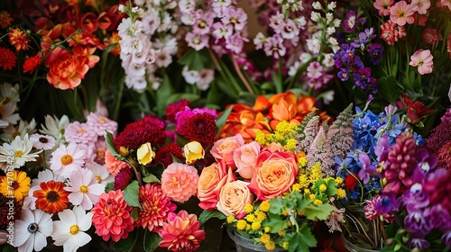 Wallpaper Mural pink and white rose plastic flowers in vase in furniture mall, generative ai, Torontodigital.ca