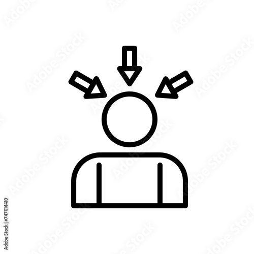 introvert who accepts advice line icon