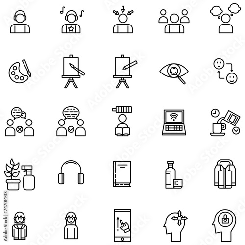 Introvert Icon in Line Style Perfect for Presentation and any Purpose