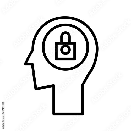  Introvert line icon