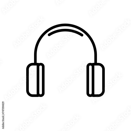listening to music line icon