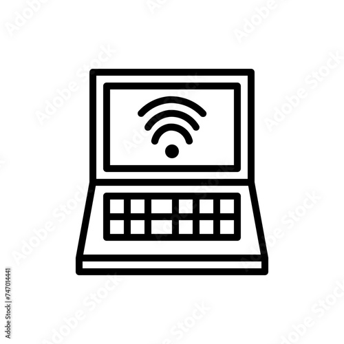 remote work line icon