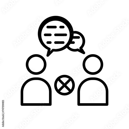 wrong conversation line icon