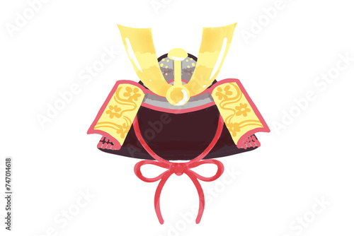 兜の水彩風ベクターイラスト