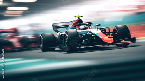 Formula Race Cars Speeding on the Track © Polypicsell