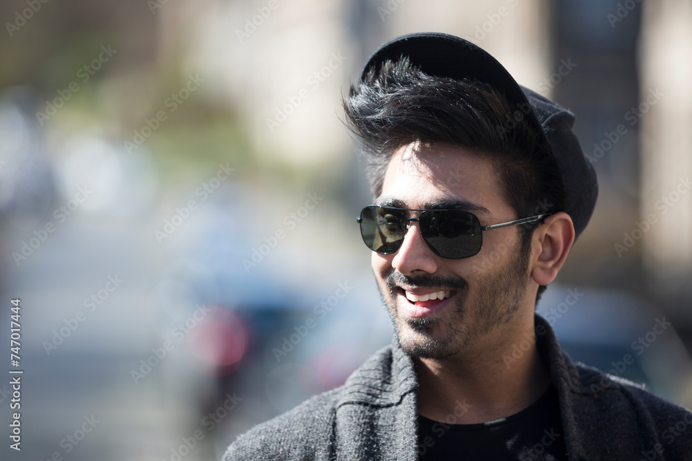 Portrait of a trendy urban Indian man. Portrait of a trendy urban Indian man.