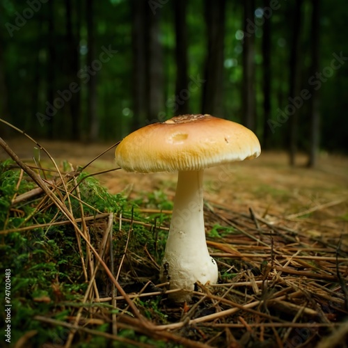 Mushrooms in the forest concept nature plant