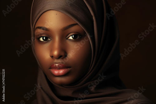 black african american muslim woman