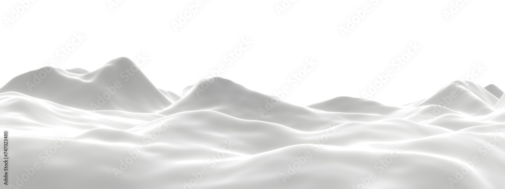 Obraz premium 3D snowy mountain. Snow terrain.