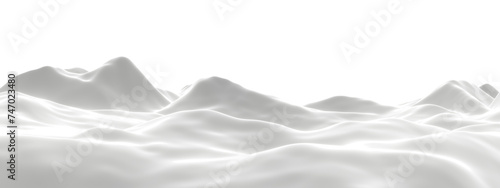 3D snowy mountain. Snow terrain. © Kavik