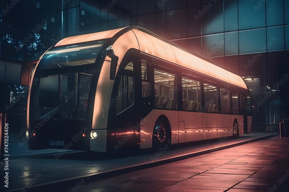 futuristic public transport bus