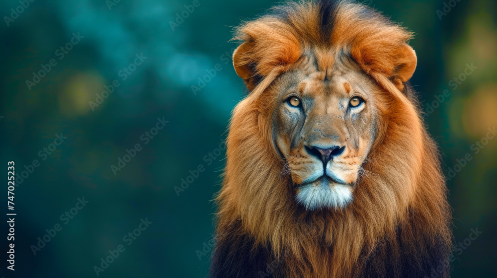 a fierce lion staring right at the camera with intense powerful eyes