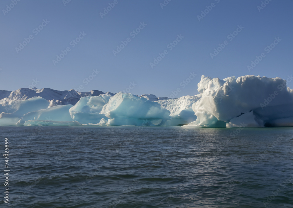 Ice formations and icebergs in Glacier Lagoon, Iceland, Europe Ice formations and icebergs in Glacier Lagoon, Iceland, Europe