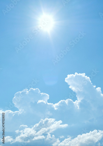 summer clouds and sun 夏の雲と太陽