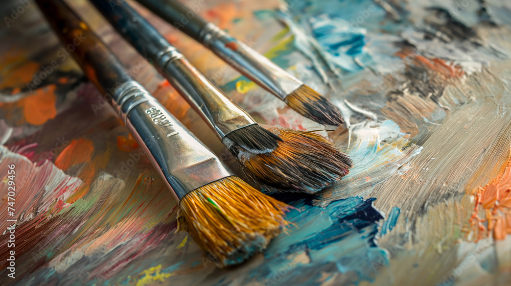 Obraz premium Artistic Tools at Work