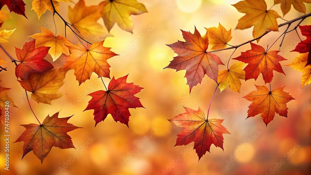 autumn background. bright colorful leaves of a red, orange and yellow colors colorful background with autumn maple leaves.