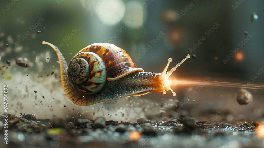 Snail turbo flames speed on a mission speeding through a snail. Snail captured in a dynamic, sunlit scene, embodying movement and the beauty of nature. Snail turbo flames speed on a mission speeding through a snail. Snail captured in a dynamic, sunlit scene, embodying movement and the beauty of nature.