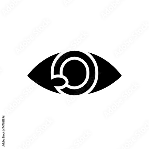 healthy eyes solid icon