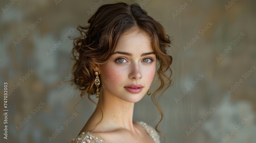 Naklejka premium Cheerful Prom Queen Portrait