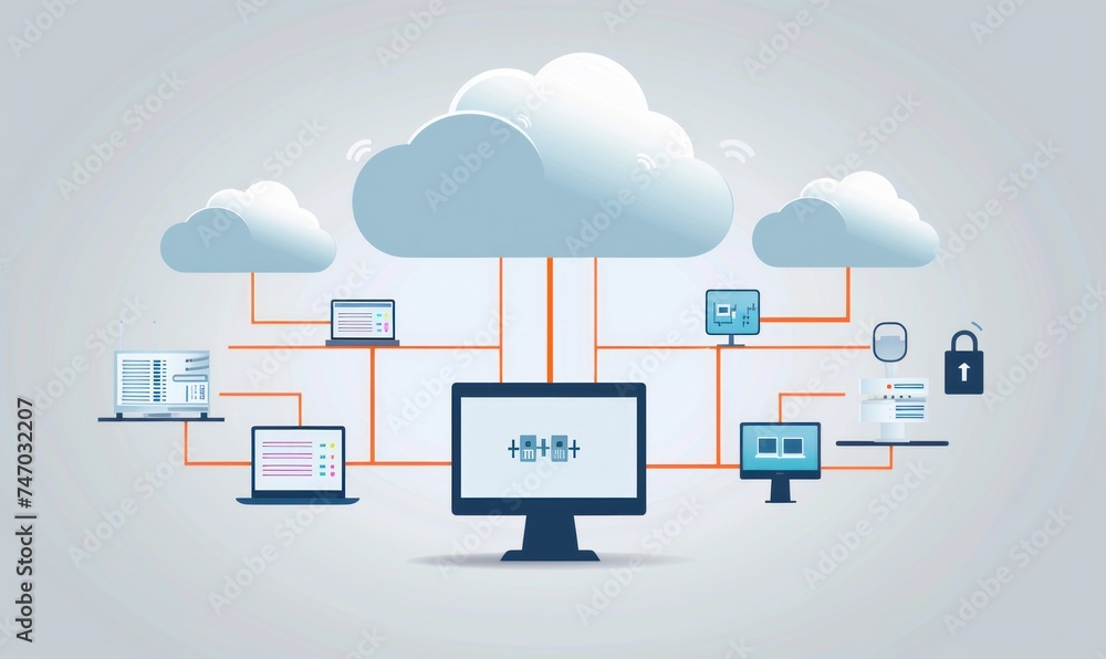 Cloud Computing Concept on Digital Network Cloud Computing Concept on Digital Network