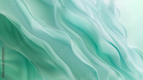 Abstract mint green wave modern soft luxury texture with smooth and clean subtle background illustration. photo