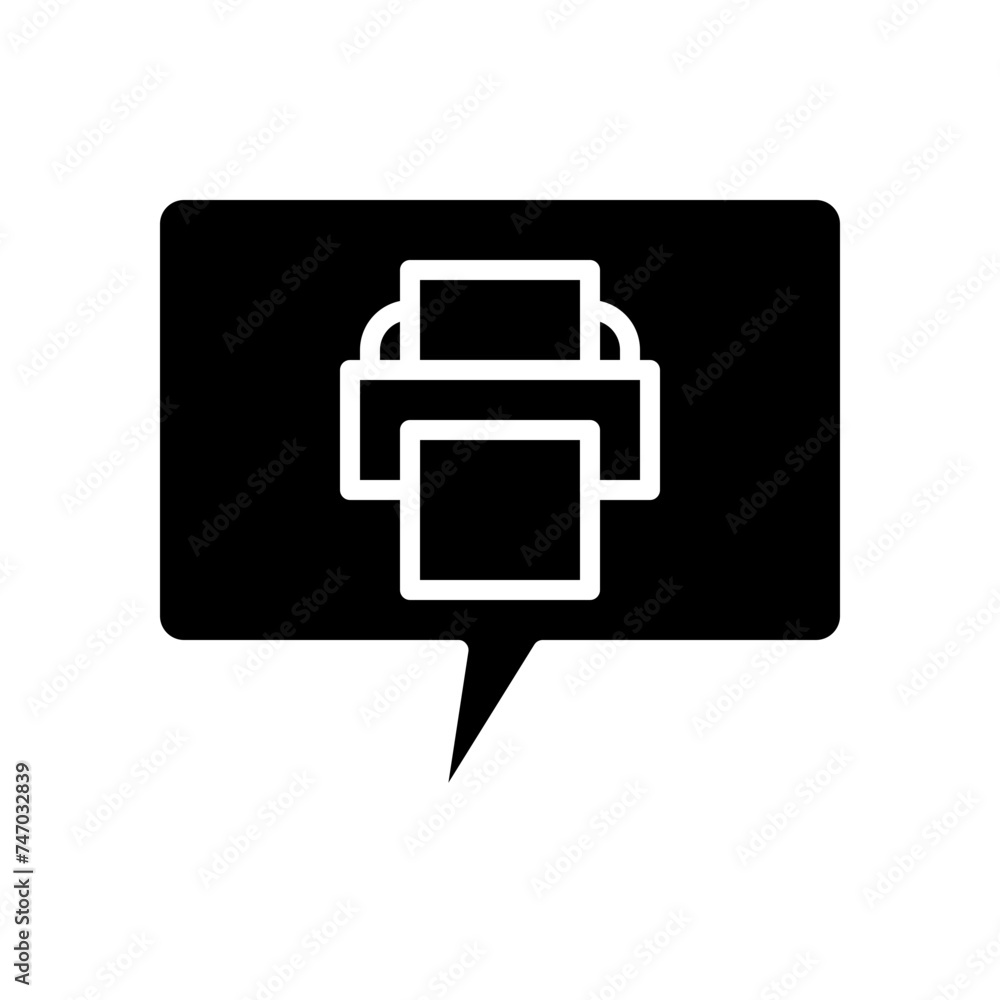 talking about printing solid icon talking about printing solid icon