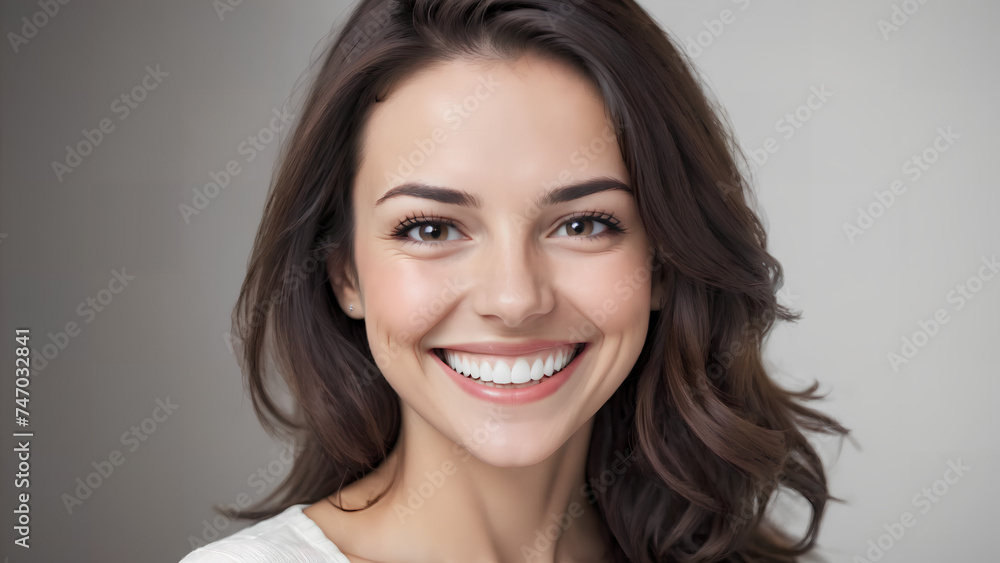 Big bright white smile with a beautiful woman happy cheerful positive expression Big bright white smile with a beautiful woman happy cheerful positive expression