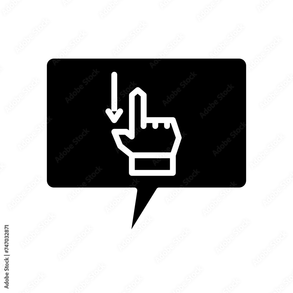 talking about scroll down solid icon talking about scroll down solid icon