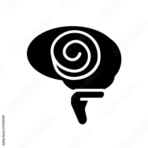 hypnotic brain solid icon
