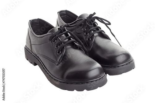Trendy School Shoes on Transparent Background.