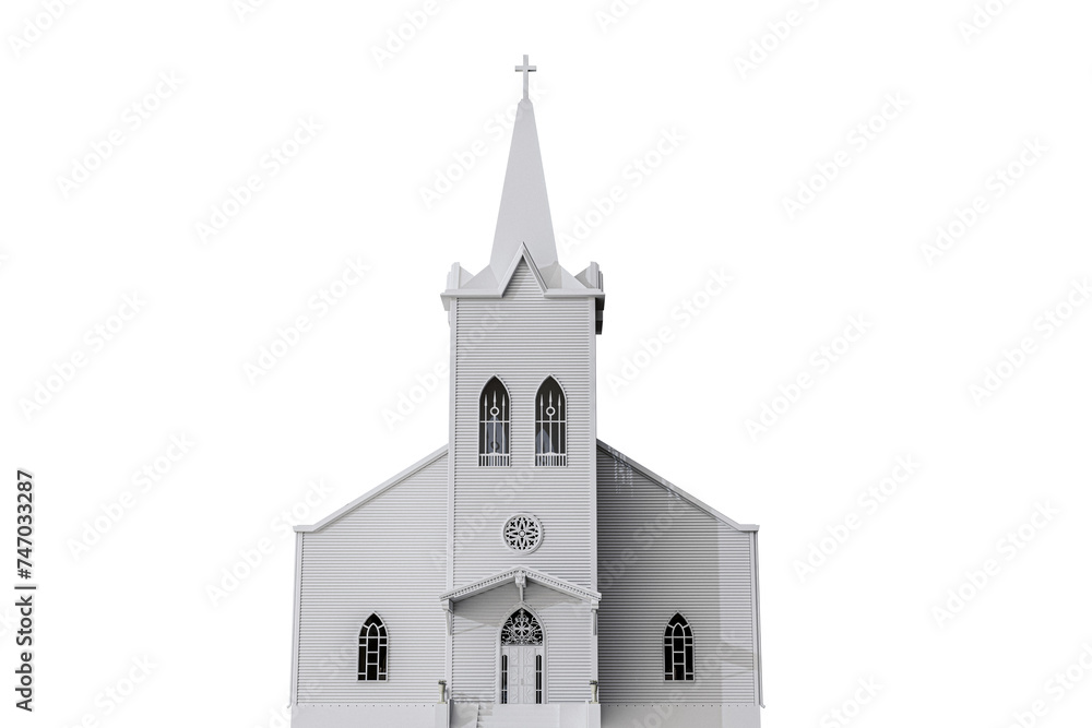 Presbyterian church isolated on transparent background