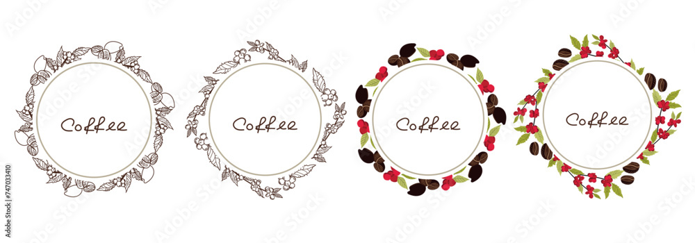 Coffee illustration set, graphic element for designer, logo, sticker, sign and symbol, frame, jar sticker Coffee illustration set, graphic element for designer, logo, sticker, sign and symbol, frame, jar sticker