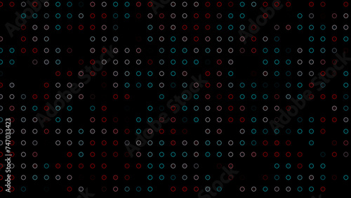 Digital dots on a abstract black background.