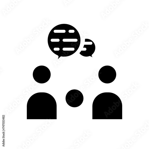 wrong conversation solid icon