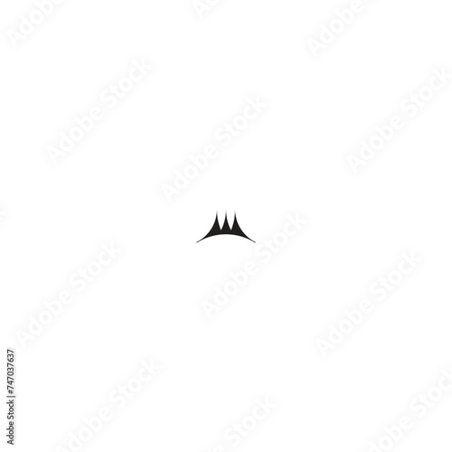 M Mountain Letter Vector Logo Design