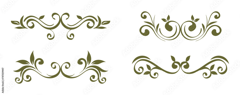calligraphic border and divider decoration