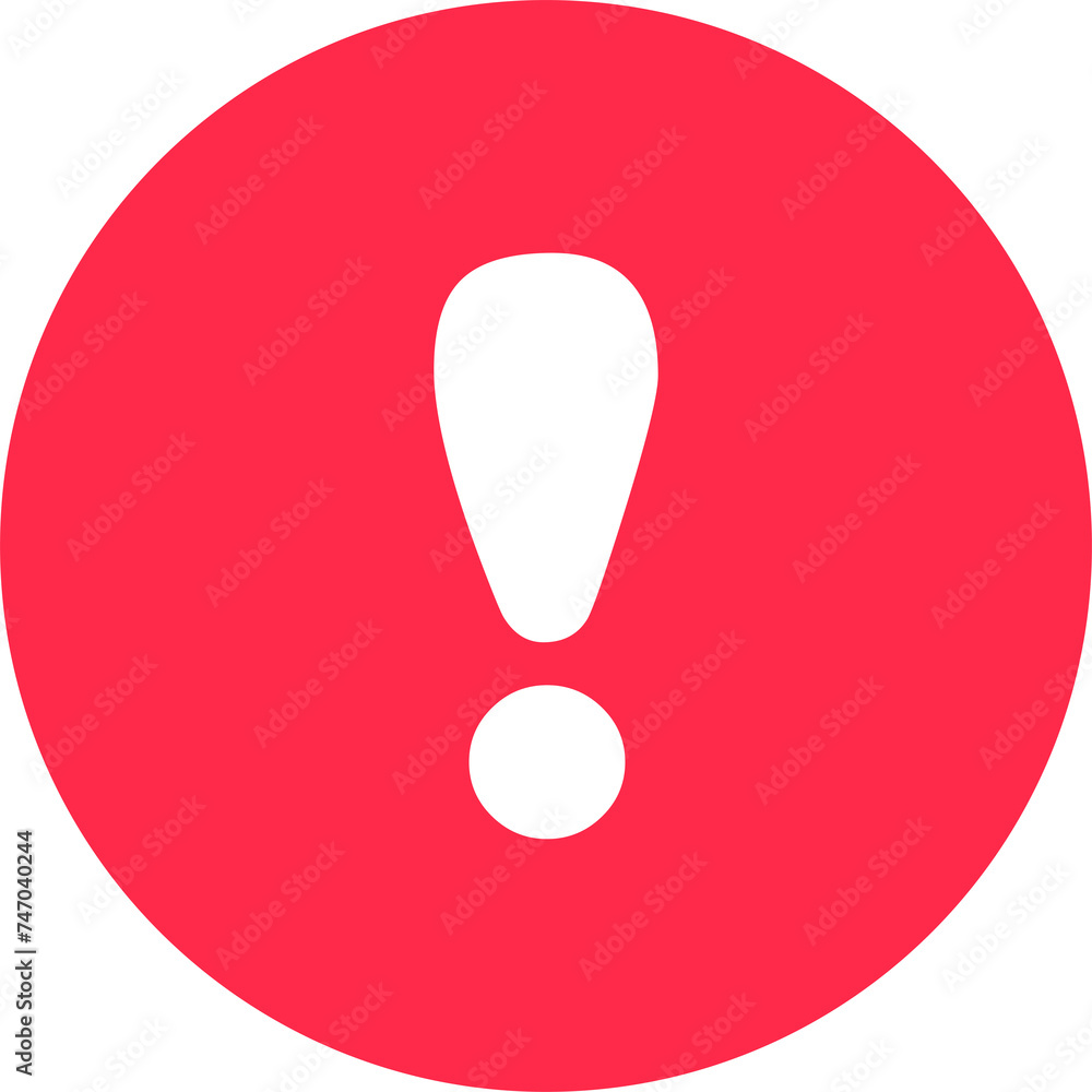 Exclamation icon attention logo warning speech bubble important round mark. Exclamation icon attention logo warning speech bubble important round mark.