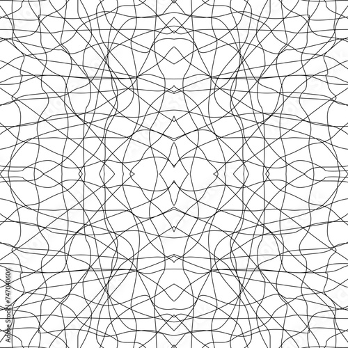 Freestyle Expression Lines, Abstract Lines, can use for Asymmetry Motif Pattern, Background, Modern Contemporary Decoration, Ornate, Carpet, Fabric, Textile, Tile, Wallpaper, Wrapping, Cover, etc.