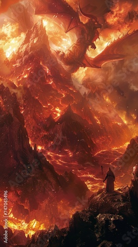 Chimeras lair atop fiery mountains, where myths blaze to life