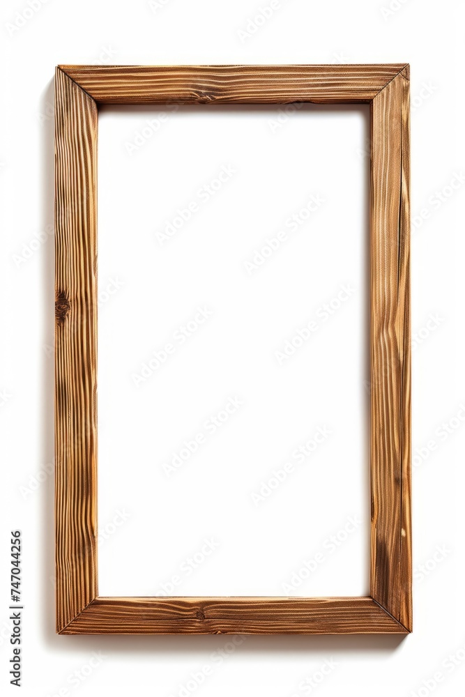 Large wooden frame isolated on a white background. Large wooden frame isolated on a white background.