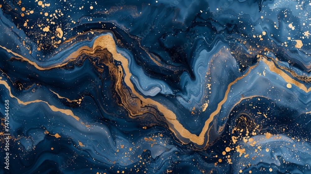 abstract navy and gold marble background. abstract navy and gold marble background.