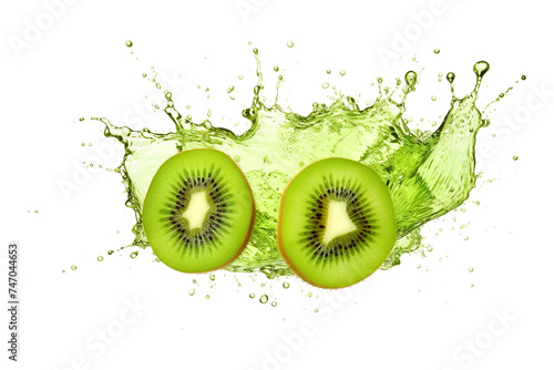 Kiwi in splash isolated on transparent background Remove png  Clipping Path  pen tool