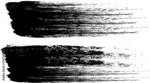 vector black line, grunge brush strokes ink paint isolated on white background