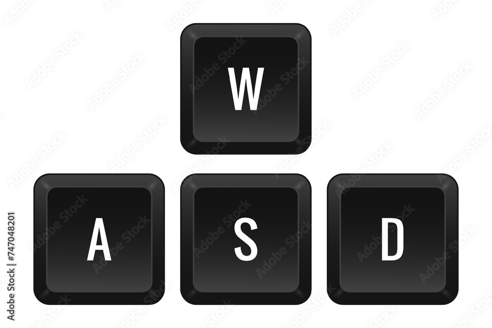 A, S, W, D, keys. Combination, keyboard, walk, navigation, control, computer, shortcut, laptop, functional, input device, peripheral, enter the text, typing, type, hotkeys, layout, language, qwerty A, S, W, D, keys. Combination, keyboard, walk, navigation, control, computer, shortcut, laptop, functional, input device, peripheral, enter the text, typing, type, hotkeys, layout, language, qwerty