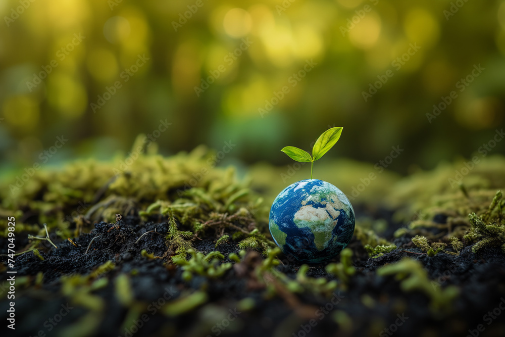 World environment and Earth Day concept with globe and eco friendly enviroment. World environment and Earth Day concept with globe and eco friendly enviroment.