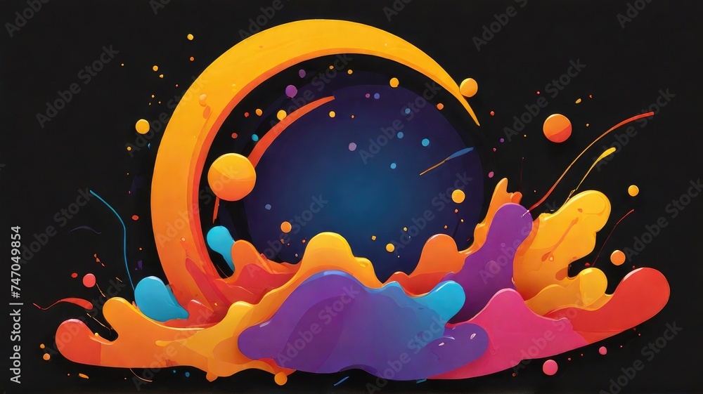 illustration of moon background