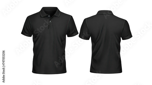 black polo shirt for mockup isolated background