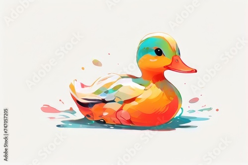 duck with a background