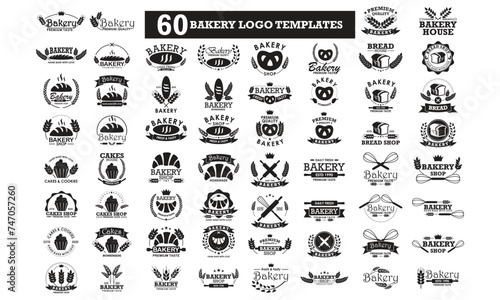 Bakery logo templates Vector, Mega vector bundle